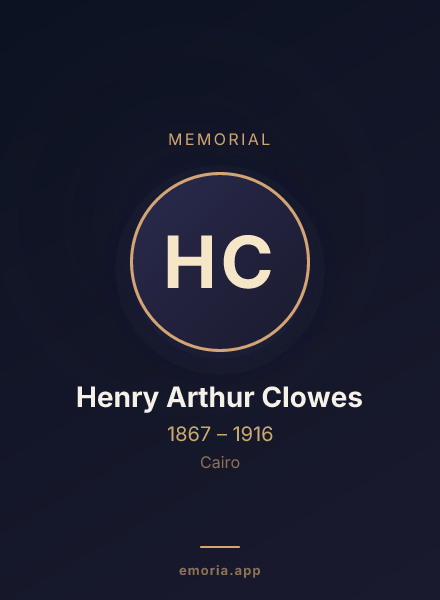 Memorial portrait of Henry Arthur Clowes