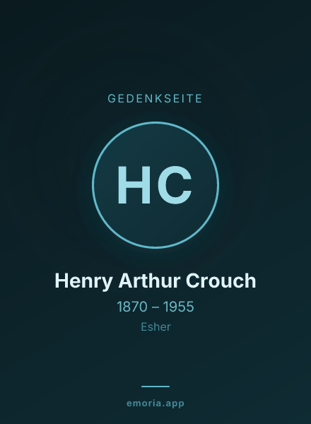 Gedenkportrait von Henry Arthur Crouch