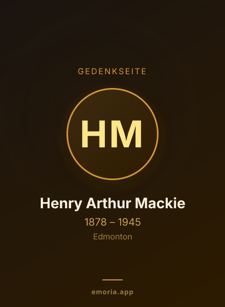 Gedenkportrait von Henry Arthur Mackie