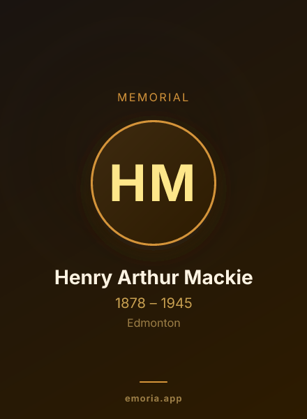 Memorial portrait of Henry Arthur Mackie