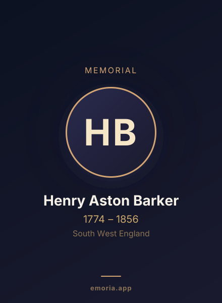 Memorial portrait of Henry Aston Barker