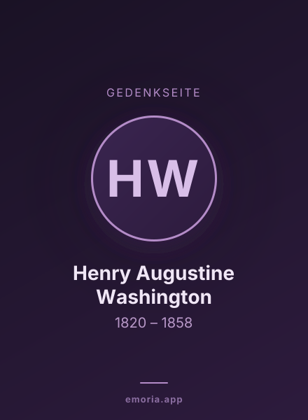 Gedenkportrait von Henry Augustine Washington