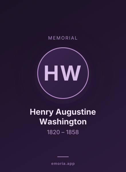 Memorial portrait of Henry Augustine Washington