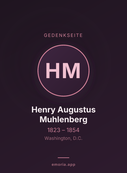 Gedenkportrait von Henry Augustus Muhlenberg