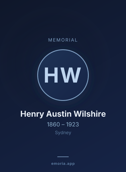Memorial portrait of Henry Austin Wilshire