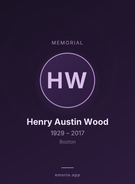 Memorial portrait of Henry Austin Wood