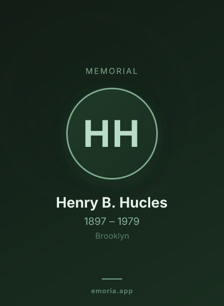 Memorial portrait of Henry B. Hucles