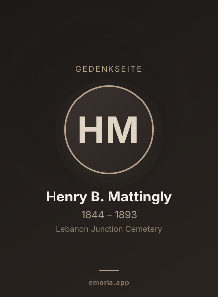 Gedenkportrait von Henry B. Mattingly
