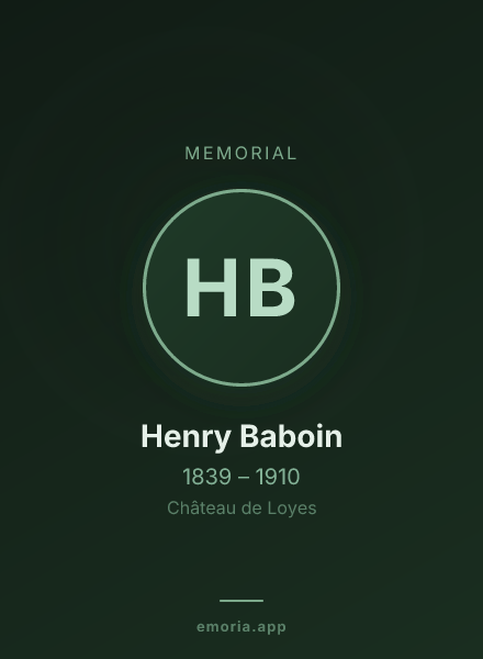 Memorial portrait of Henry Baboin