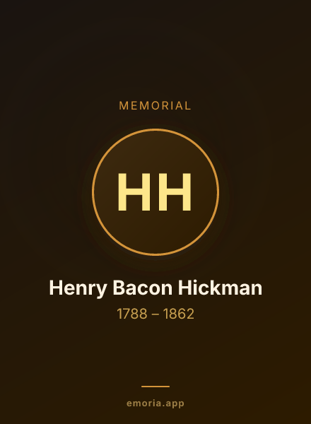 Memorial portrait of Henry Bacon Hickman