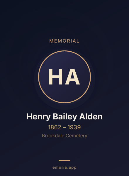 Memorial portrait of Henry Bailey Alden