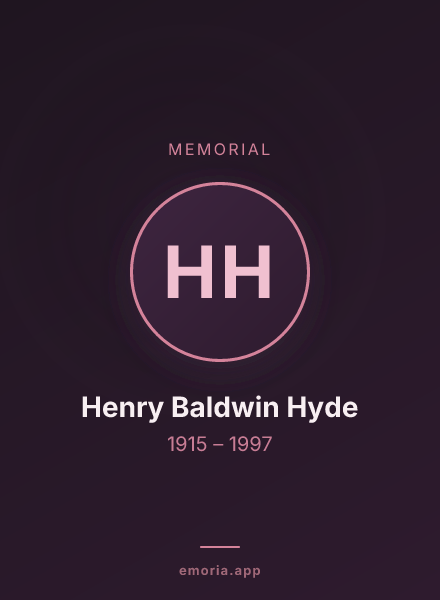 Memorial portrait of Henry Baldwin Hyde