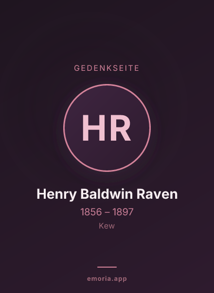 Gedenkportrait von Henry Baldwin Raven