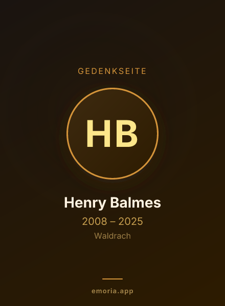 Gedenkportrait von Henry Balmes