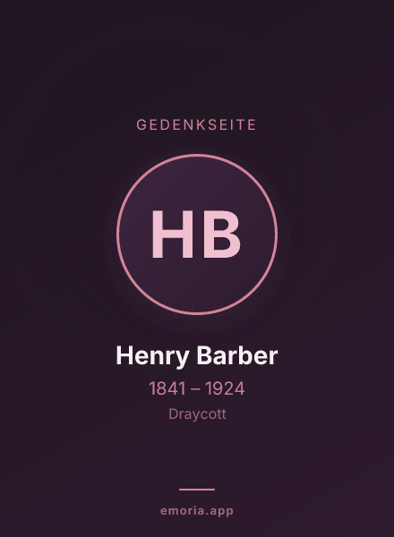Gedenkportrait von Henry Barber