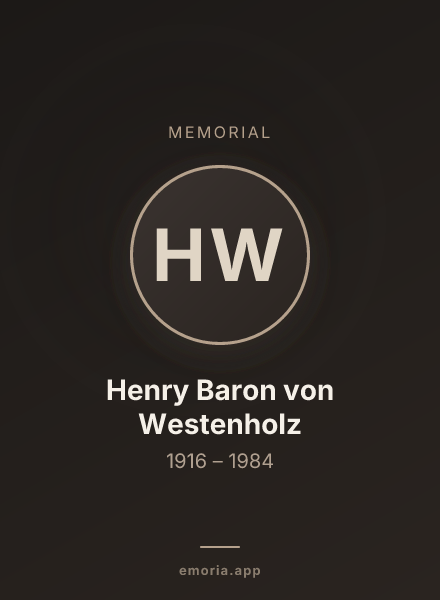 Memorial portrait of Henry Baron von Westenholz