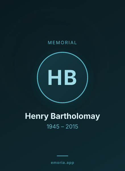 Memorial portrait of Henry Bartholomay