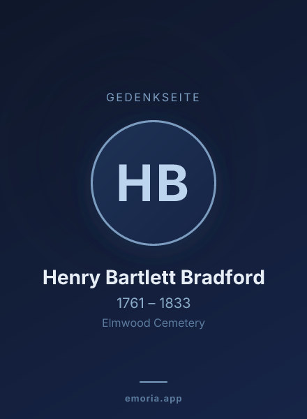 Gedenkportrait von Henry Bartlett Bradford