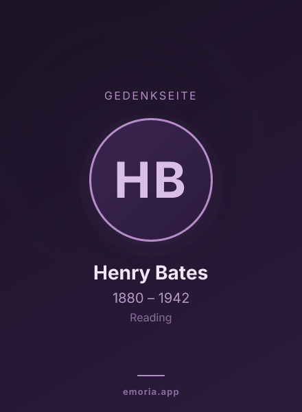 Gedenkportrait von Henry Bates