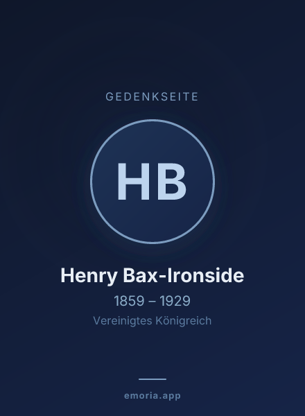 Gedenkportrait von Henry Bax-Ironside
