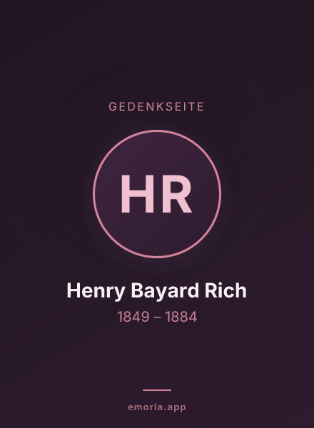 Gedenkportrait von Henry Bayard Rich