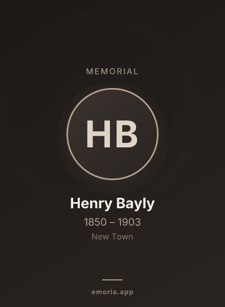 Memorial portrait of Henry Bayly