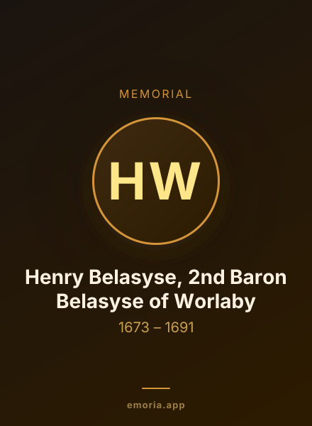 Memorial portrait of Henry Belasyse, 2nd Baron Belasyse of Worlaby