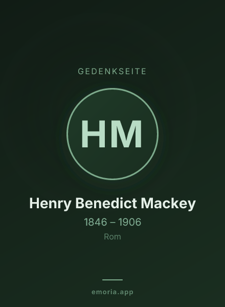 Gedenkportrait von Henry Benedict Mackey