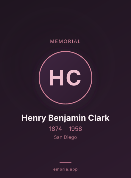 Memorial portrait of Henry Benjamin Clark
