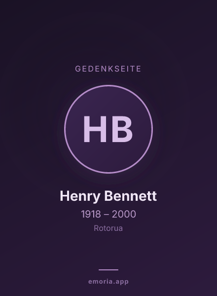 Gedenkportrait von Henry Bennett