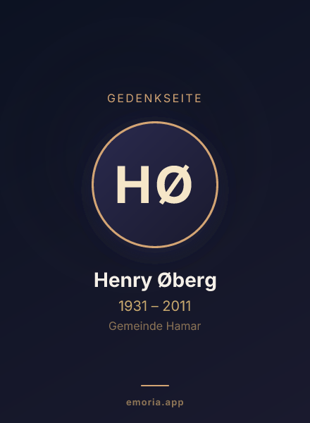 Gedenkportrait von Henry Øberg
