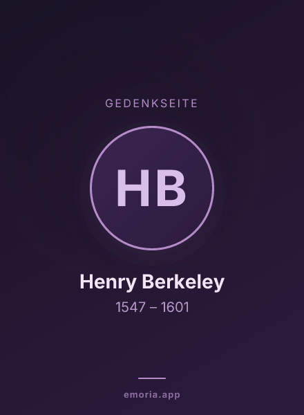 Gedenkportrait von Henry Berkeley