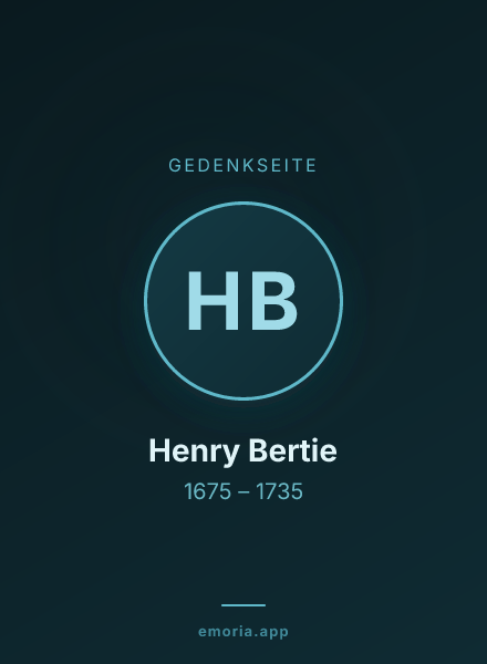 Gedenkportrait von Henry Bertie