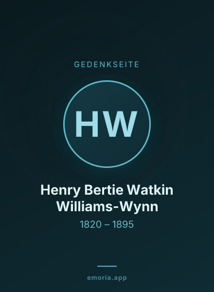 Gedenkportrait von Henry Bertie Watkin Williams-Wynn