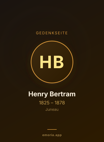 Gedenkportrait von Henry Bertram
