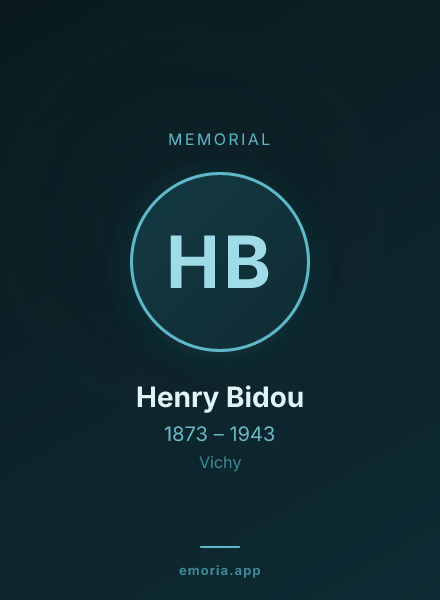 Memorial portrait of Henry Bidou