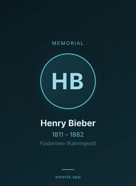 Memorial portrait of Henry Bieber