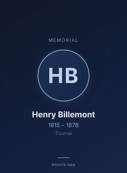 Memorial portrait of Henry Billemont