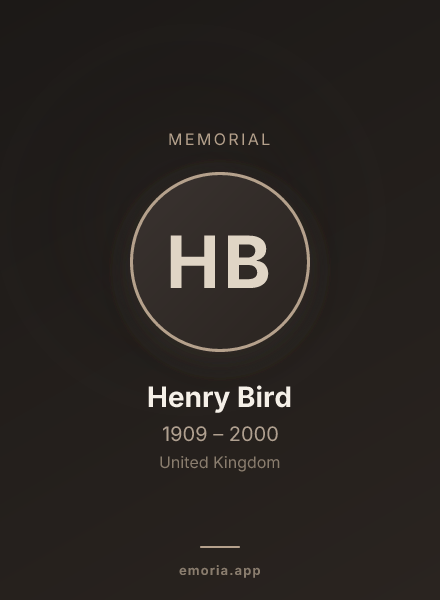 Memorial portrait of Henry Bird