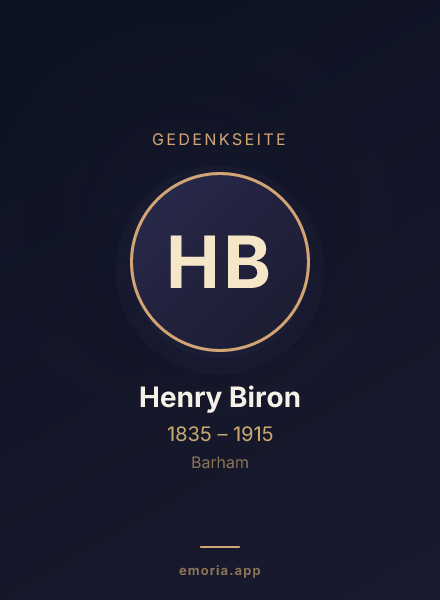 Gedenkportrait von Henry Biron