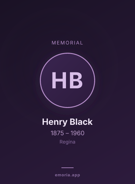 Memorial portrait of Henry Black