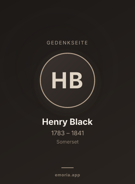 Gedenkportrait von Henry Black