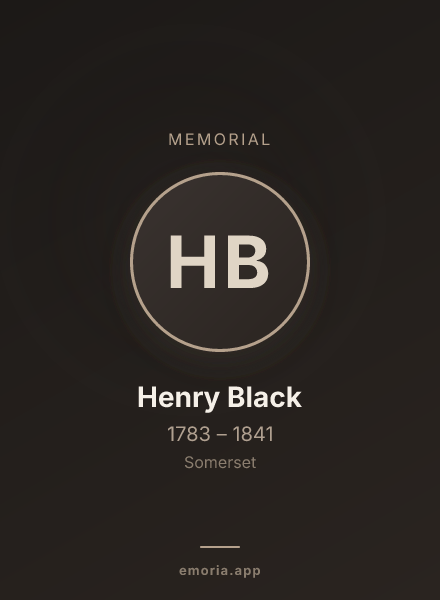 Memorial portrait of Henry Black