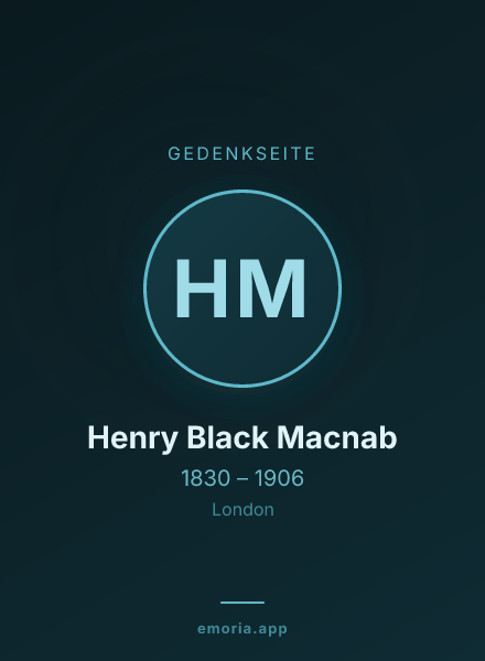 Gedenkportrait von Henry Black Macnab