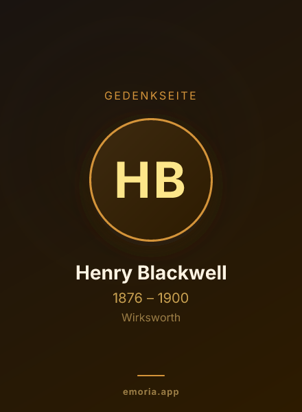 Gedenkportrait von Henry Blackwell
