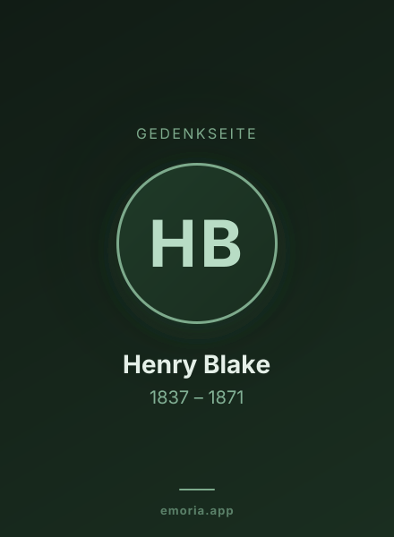 Gedenkportrait von Henry Blake