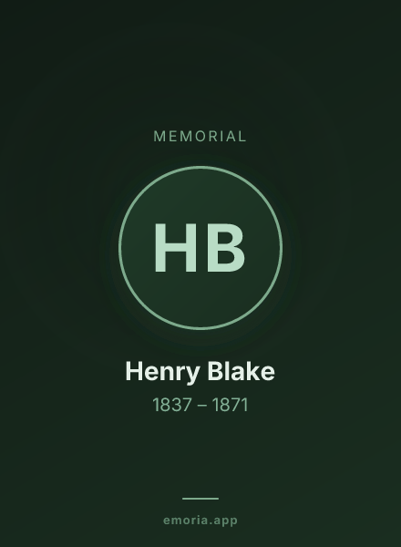 Memorial portrait of Henry Blake