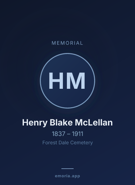 Memorial portrait of Henry Blake McLellan