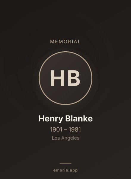 Memorial portrait of Henry Blanke