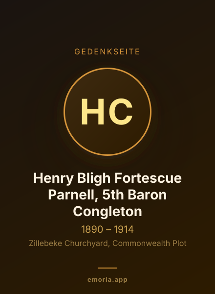 Gedenkportrait von Henry Bligh Fortescue Parnell, 5th Baron Congleton